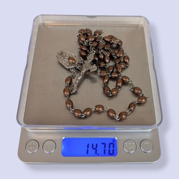 V. Lourdes Metallic Beaded "Eau de Lourdes" Rosary - Picture 6 of 6